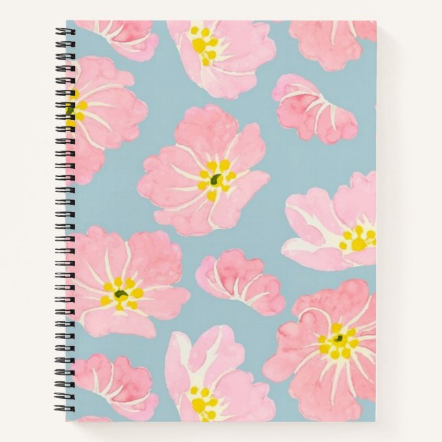 Carnet Motif de fleurs (Devant)