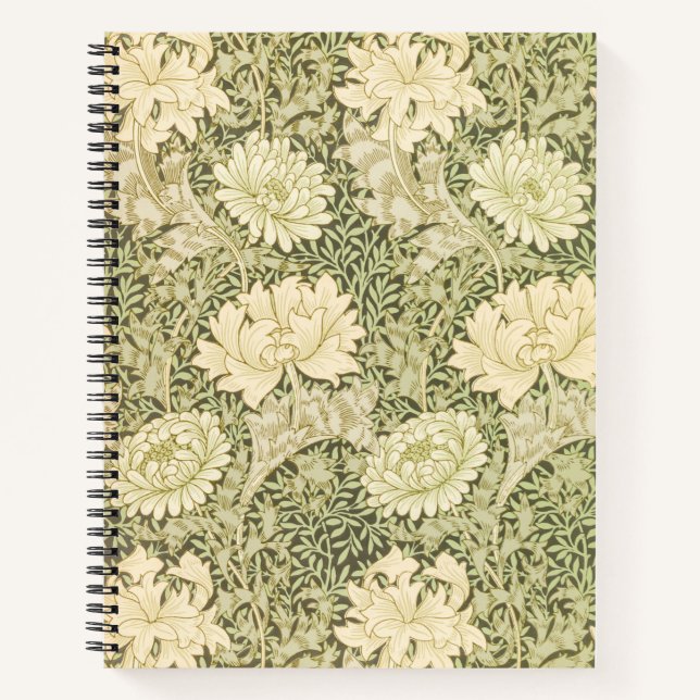 Carnet Motif de fleurs de Chrysanthemum (par William Morr (Devant)