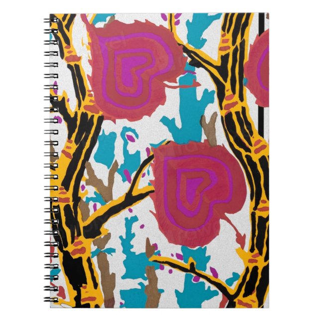 Carnet Motif de fleurs esthétique (Devant)
