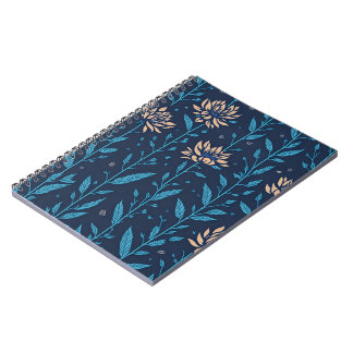 Carnet motif de fleurs rétro