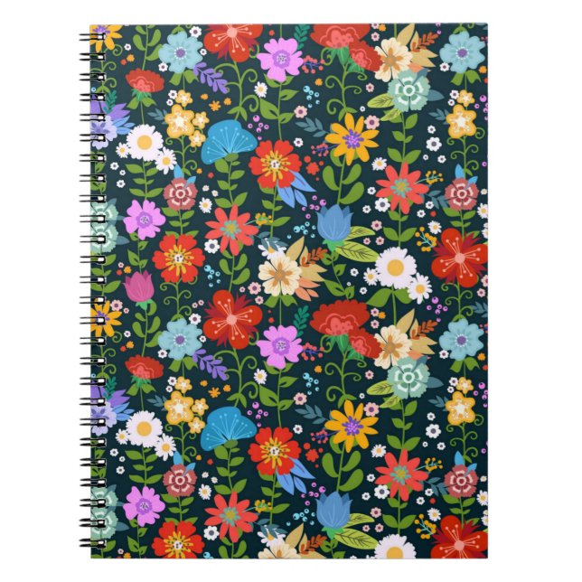 Carnet Motif de fleurs sans soudure Ditsy-13554 (Devant)