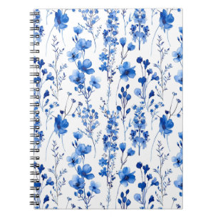 Carnet Motif de fleurs sauvages en papier à la française