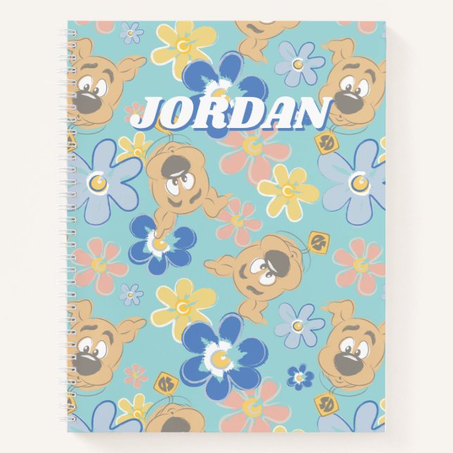 Carnet Motif de fleurs Scooby-Doo (Devant)