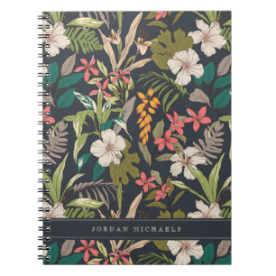 Carnet Motif de fleurs tropicales colorées