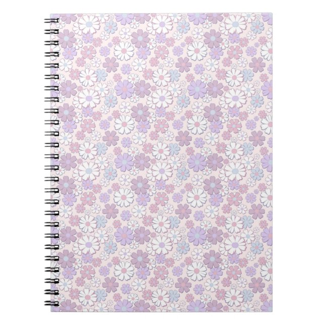 Carnet Motif de fleurs Y2K (Devant)