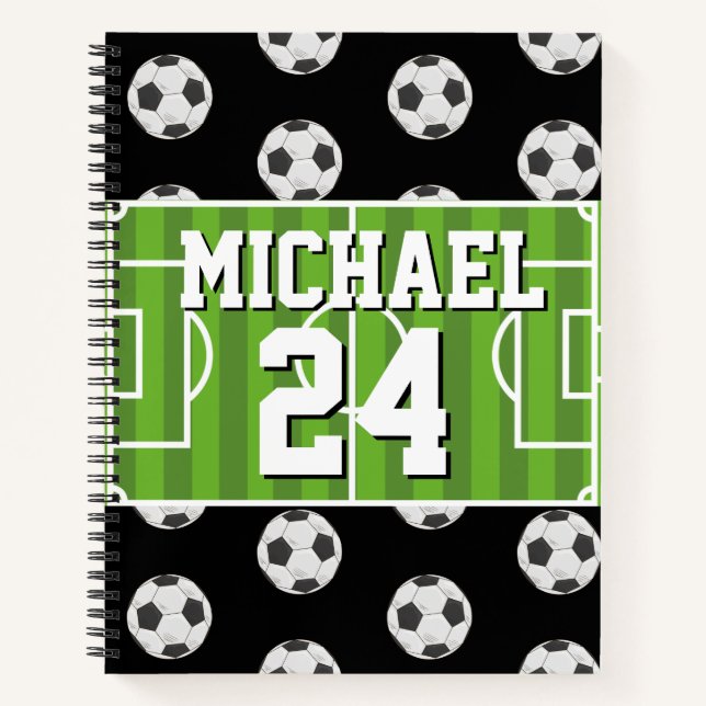 Carnet Motif de football Nom du joueur Jersey Sports (Devant)