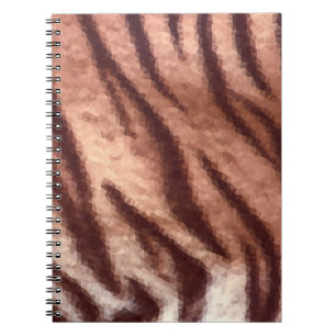 Carnet motif de fourrure de tigre à faible teneur en poly