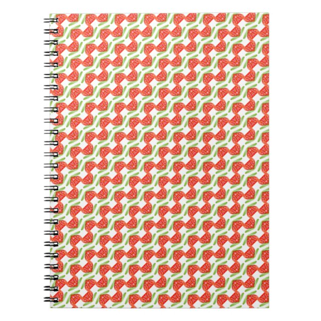 Carnet motif de fraise Abstrait (Devant)