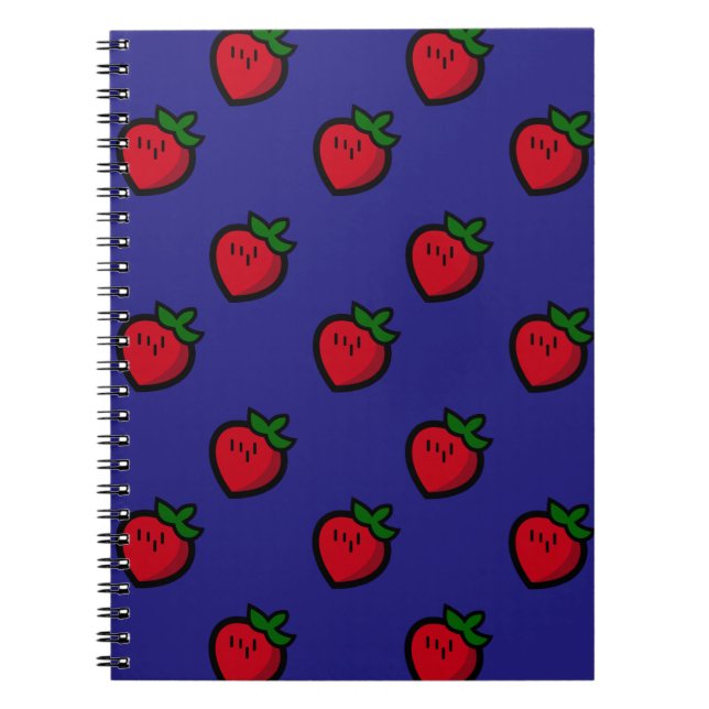 Carnet Motif de fraise rouge mignonne pour les Vegas (Devant)