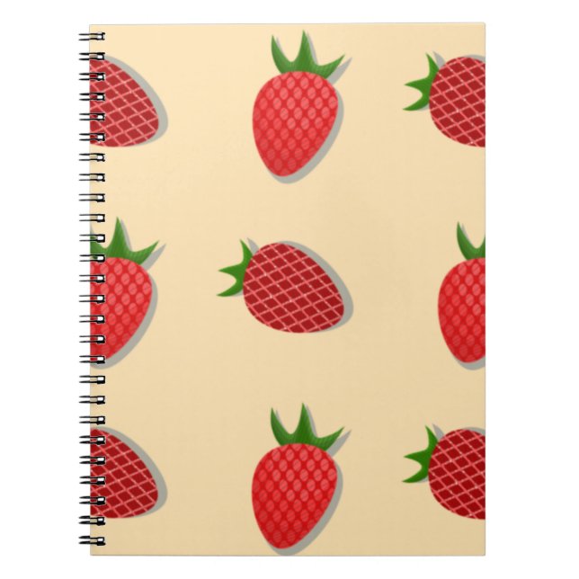 Carnet Motif de fraises pour les fruits à l'été bonnes vi (Devant)