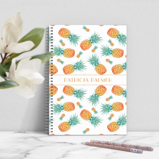 Carnet Motif de fruit d'ananas moderne (Modern Pineapple Fruit Pattern Notebook)