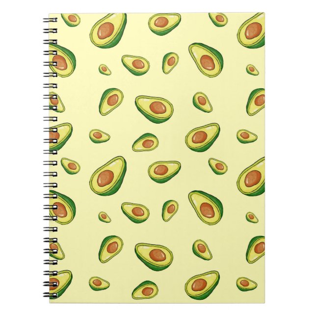 Carnet Motif de fruit d'avocat  (Devant)