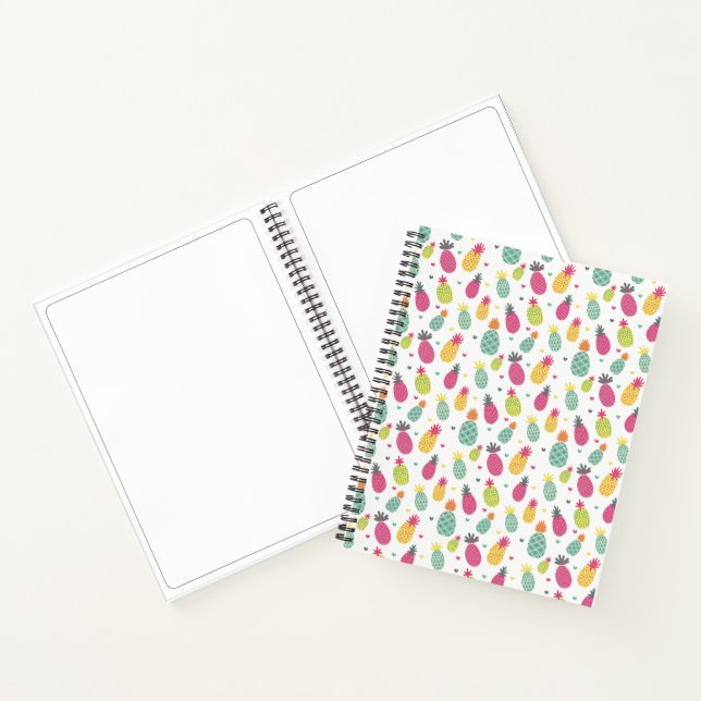 Carnet Motif de fruit d'été de l'ananas tropical amusant (Intérieur)
