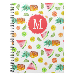 Carnet Motif de fruit glacé d'aquarelle
