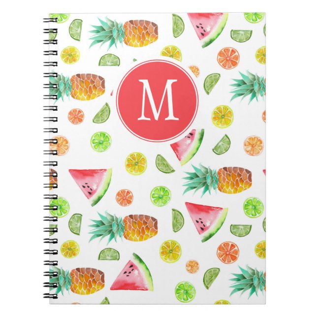 Carnet Motif de fruit glacé d'aquarelle (Devant)