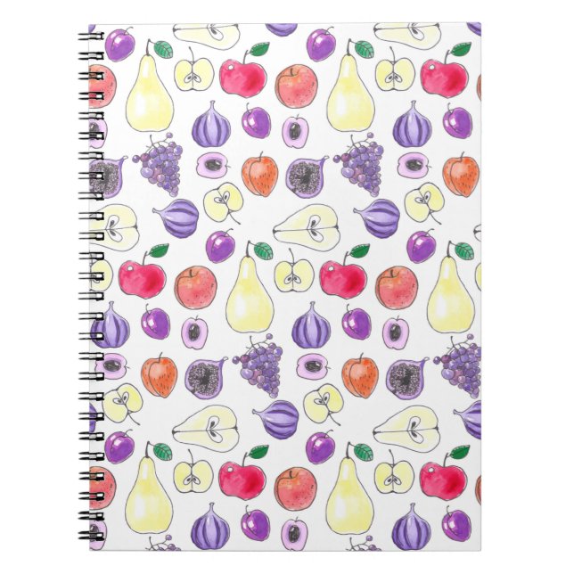 Carnet Motif de fruits (Devant)