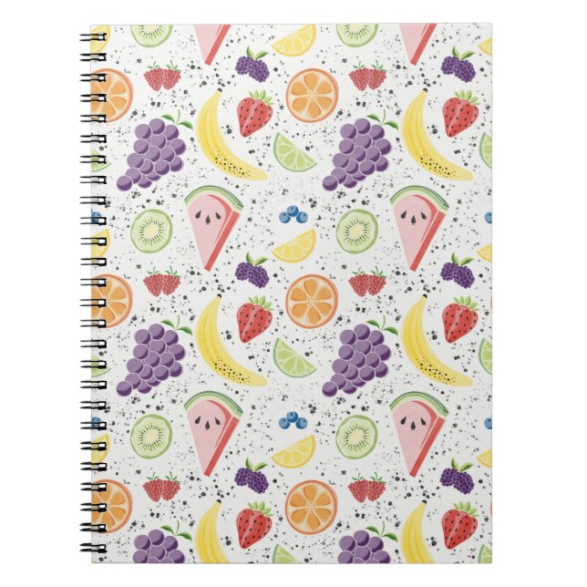 Carnet Motif de fruits (Devant)