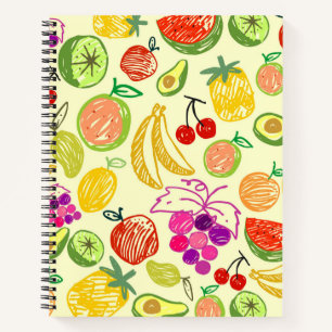 Carnet Motif de fruits