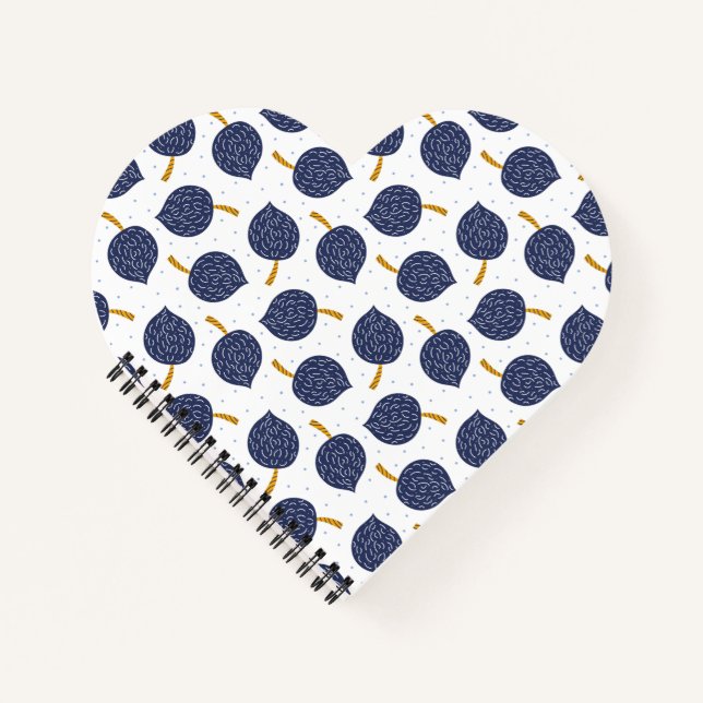Carnet Motif de fruits de la bombe Abstraite bleue marine (Devant)
