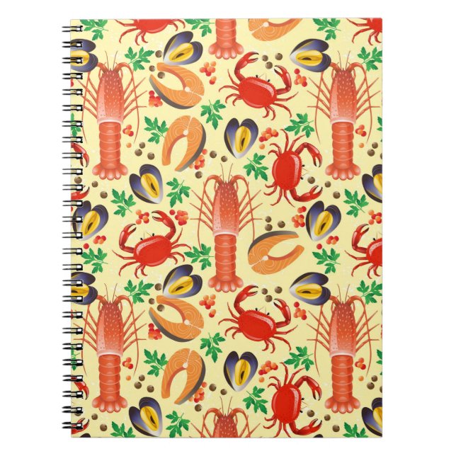 Carnet Motif de fruits de mer (Devant)