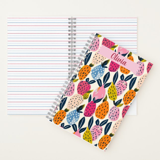 Carnet Motif de fruits, Personnalisé, Créatif (À l'intérieur)