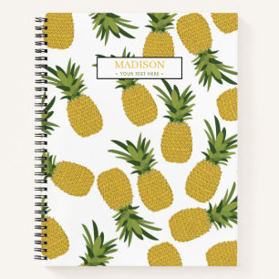 Carnet Motif de fruits tropicaux à l'ananas