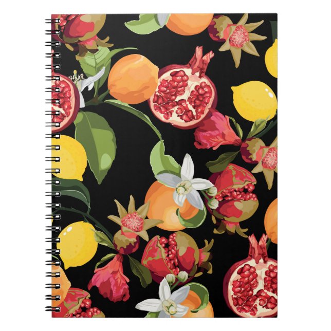 Carnet Motif de fruits tropicaux sans soudure. Fond exoti (Devant)