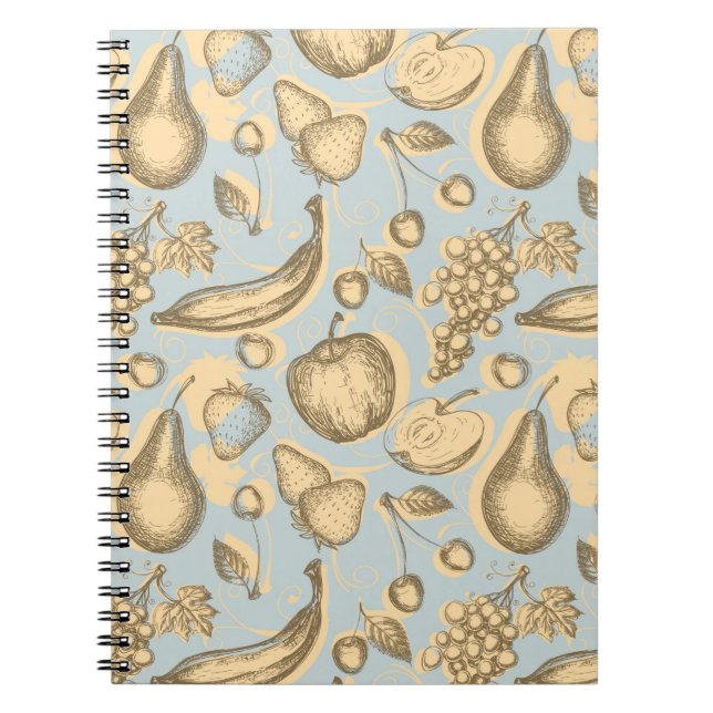 Carnet motif de fruits Vintages (Devant)