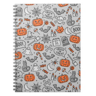 Carnet Motif de gribouillis d'Halloween pour enfants mign