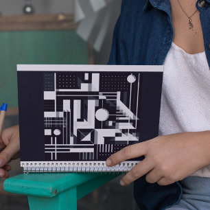 Carnet Motif de grille futuriste