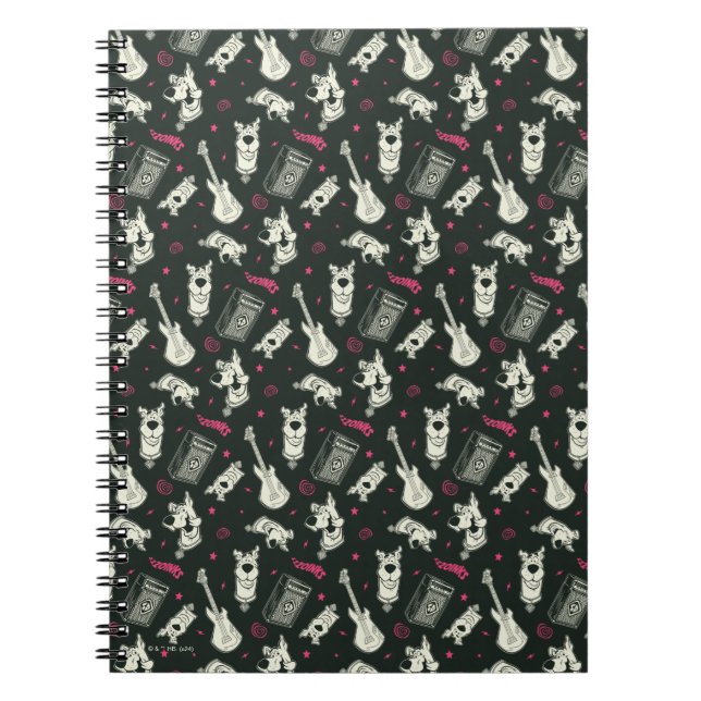 Carnet Motif de guitare et d'ampli punk Scooby-Doo (Devant)