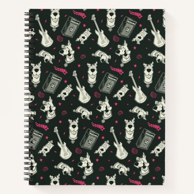 Carnet Motif de guitare et d'ampli punk Scooby-Doo (Devant)
