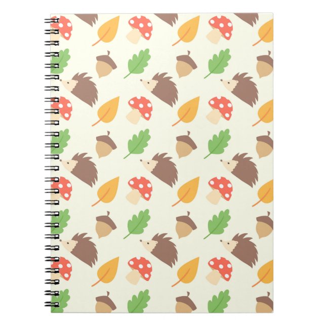 Carnet Motif de hérisson de chute (Devant)