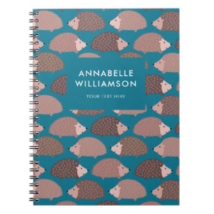 Carnet Motif de hérisson personnalisé