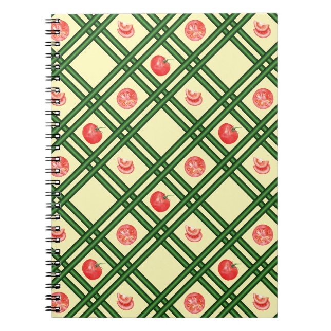 Carnet Motif de jardinier de tomates fraîches (Devant)