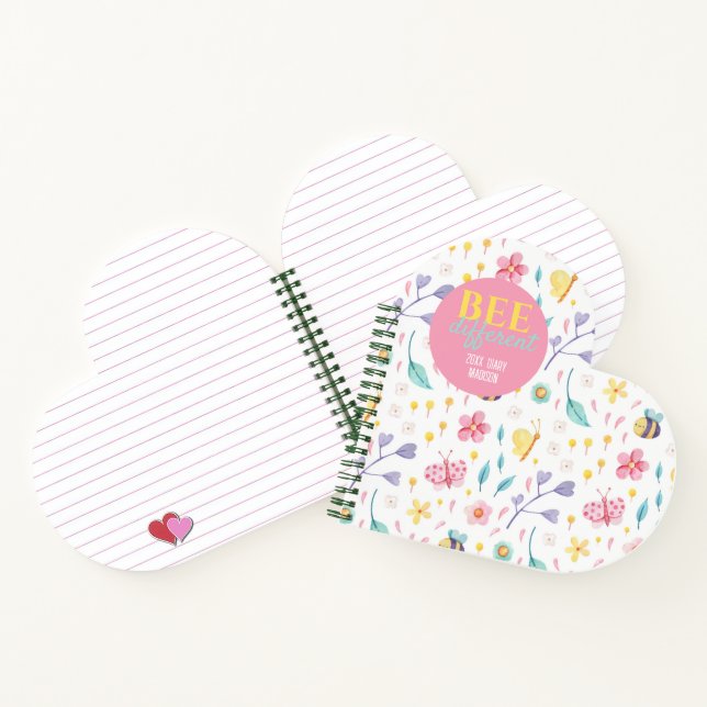 Carnet Motif de jolies abeilles | Citation différente d'a (Intérieur)