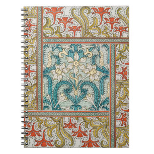 Carnet Motif de jonquilles Art nouveau vintage Verneuil
