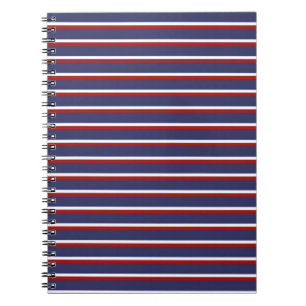 Carnet Motif de la bande rouge bleue de la Marine