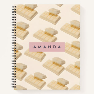 Carnet Motif de la barre de chocolat blanc personnalisée