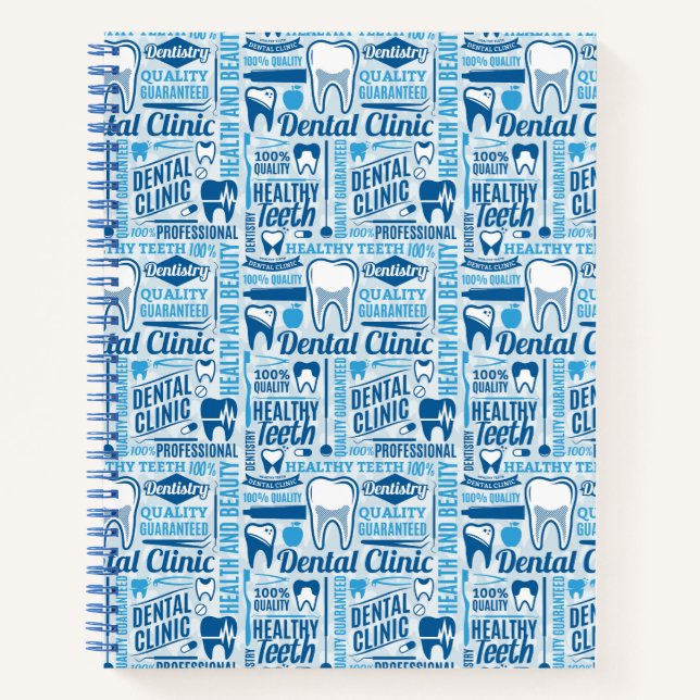 Carnet Motif de la clinique dentaire bleue (Devant)