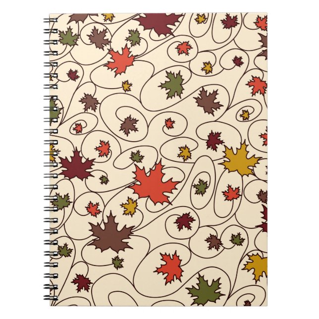 Carnet Motif de la feuille d'érable à boudin (Devant)