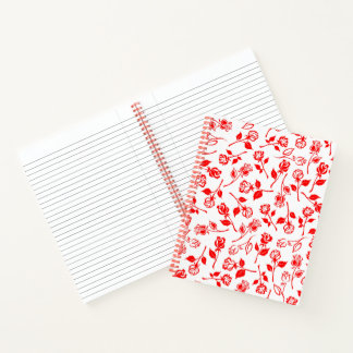 Carnet Motif de la rose rouge