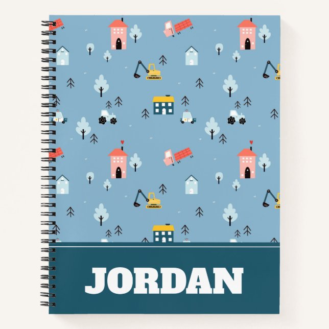 Carnet Motif de la scène du Doodle Town (Devant)