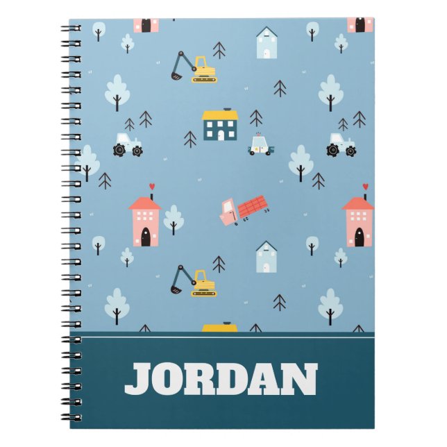 Carnet Motif de la scène du Doodle Town (Devant)