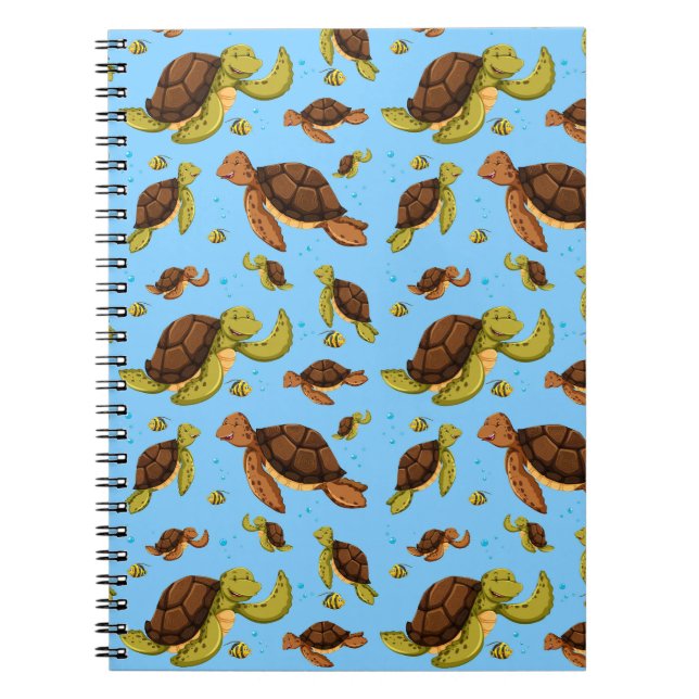 Carnet Motif de la tortue de mer (Devant)