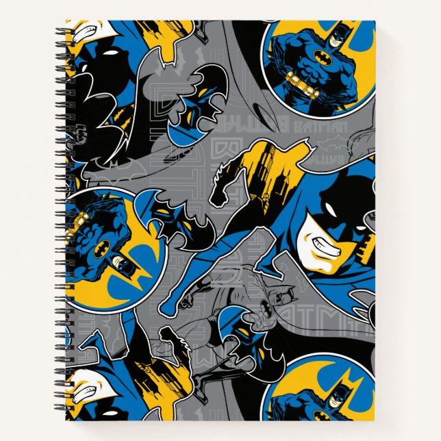 Carnet Motif de lancer à fond Batman (Devant)