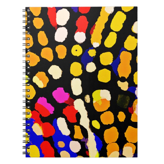 Carnet Motif de lecture couleur expressif (Devant)