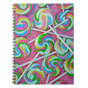Carnet Motif de lollipops colorés