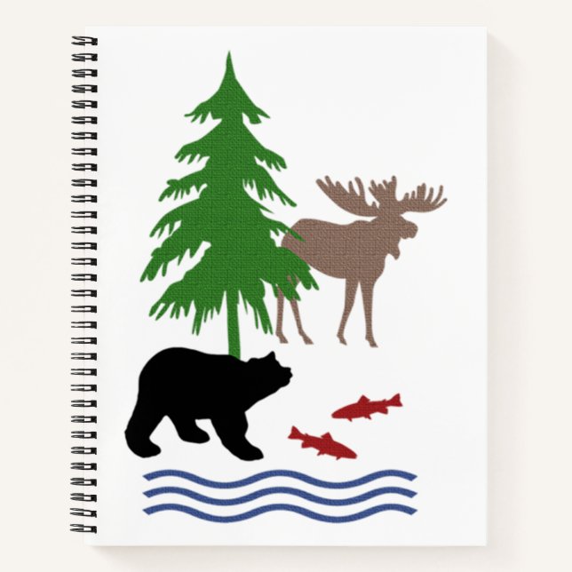 Carnet Motif de l'orignal et de l'ours (Devant)