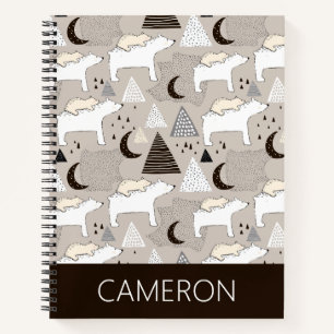 Carnet Motif de l'ours de bois du mignon Doodland